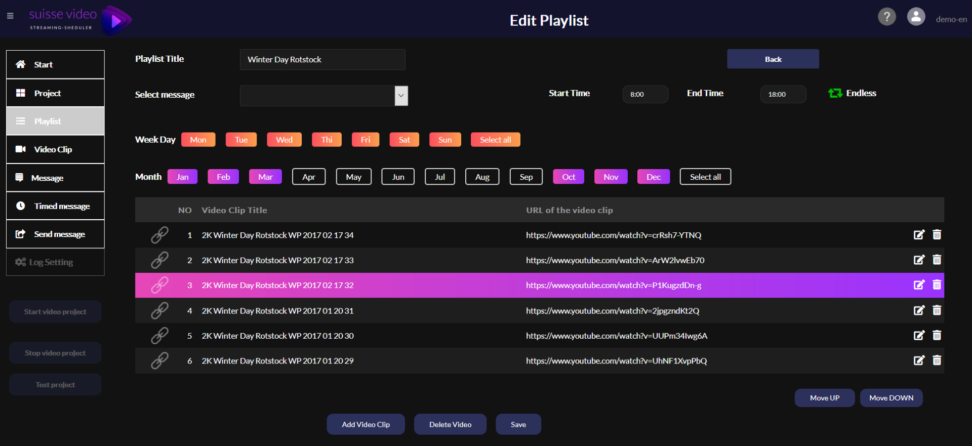 Example playlist