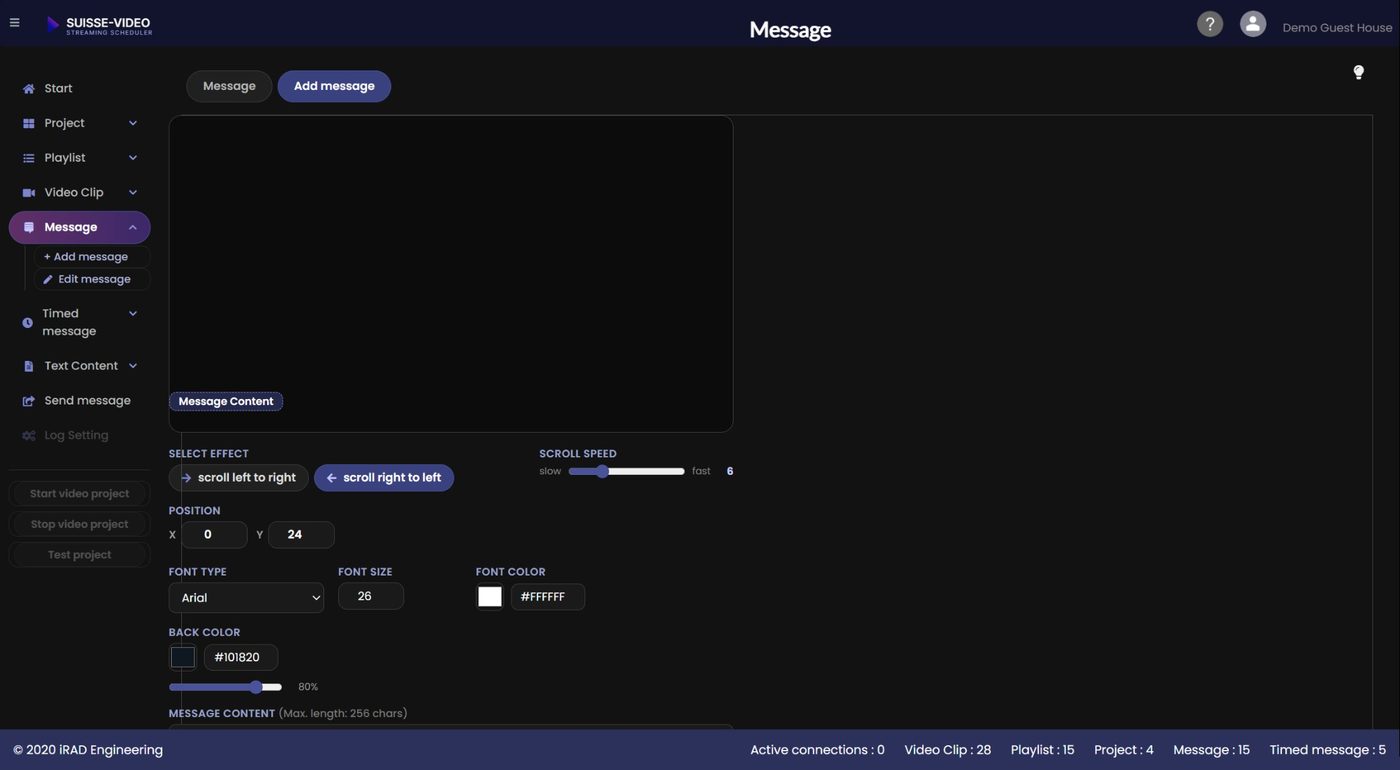 Message editor