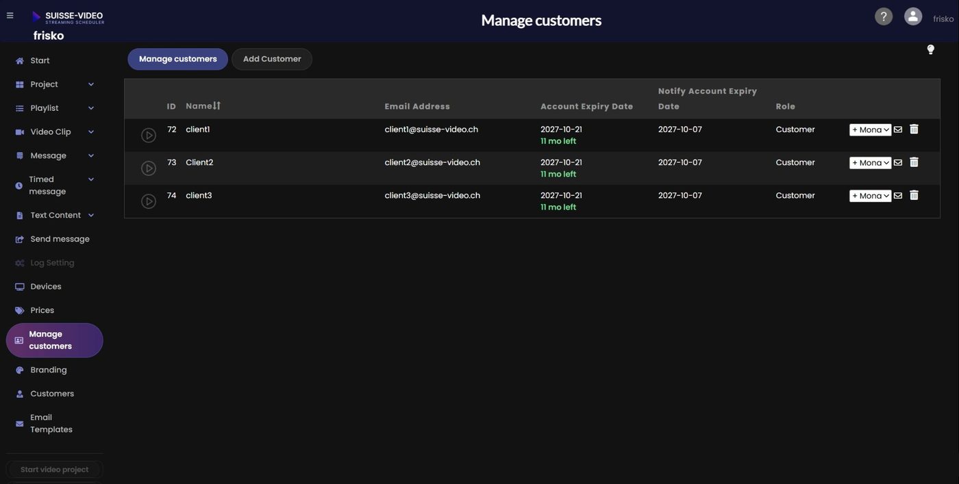 Customer management for resellers