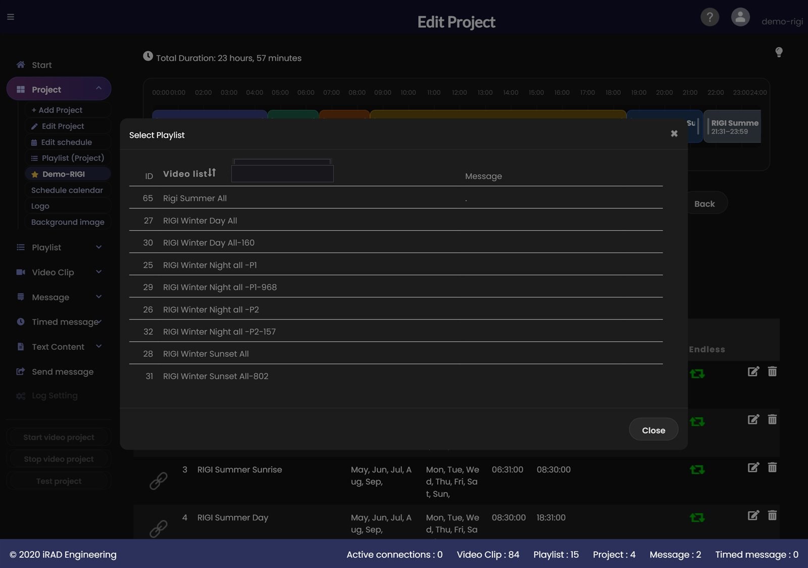 Add a playlist to your project