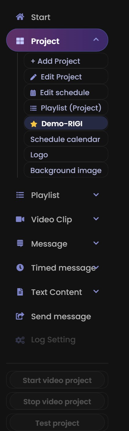 Side menu