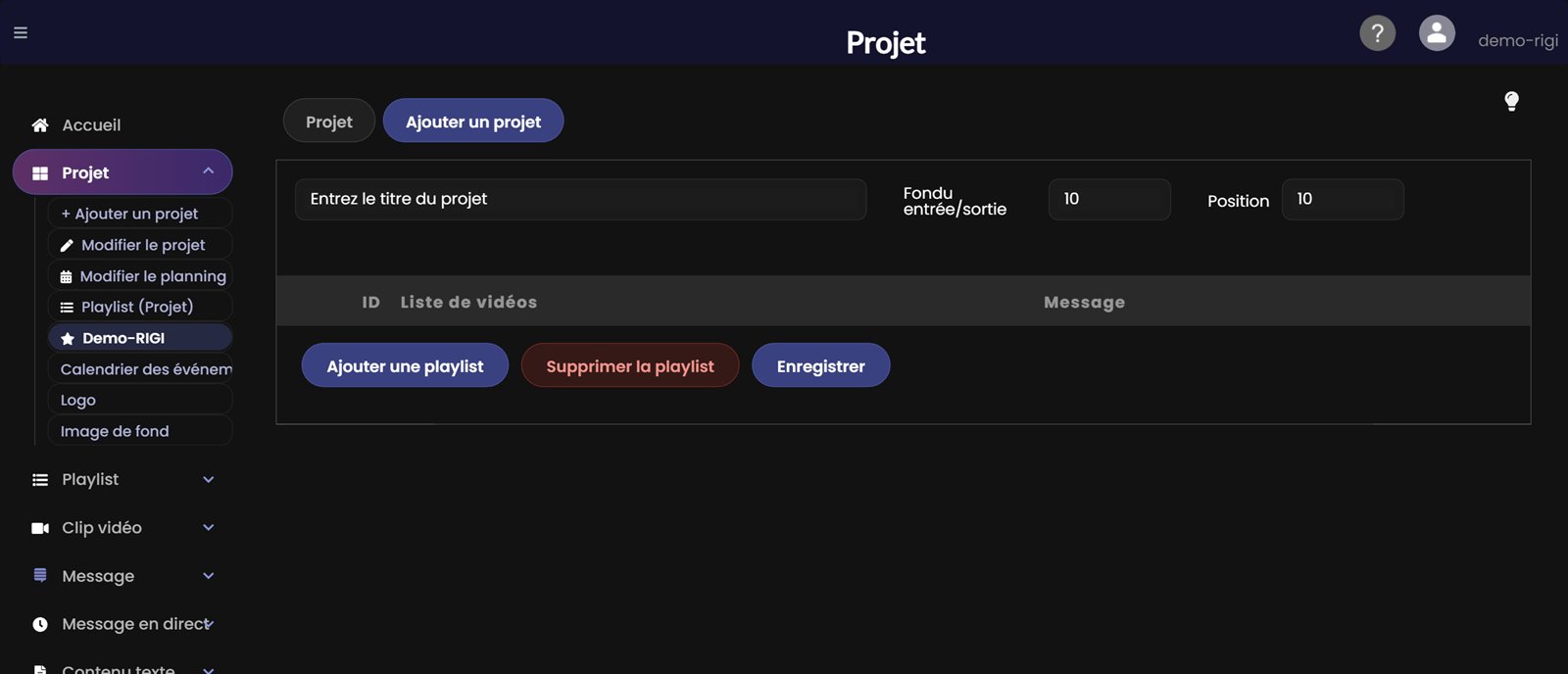 Ajouter un projet