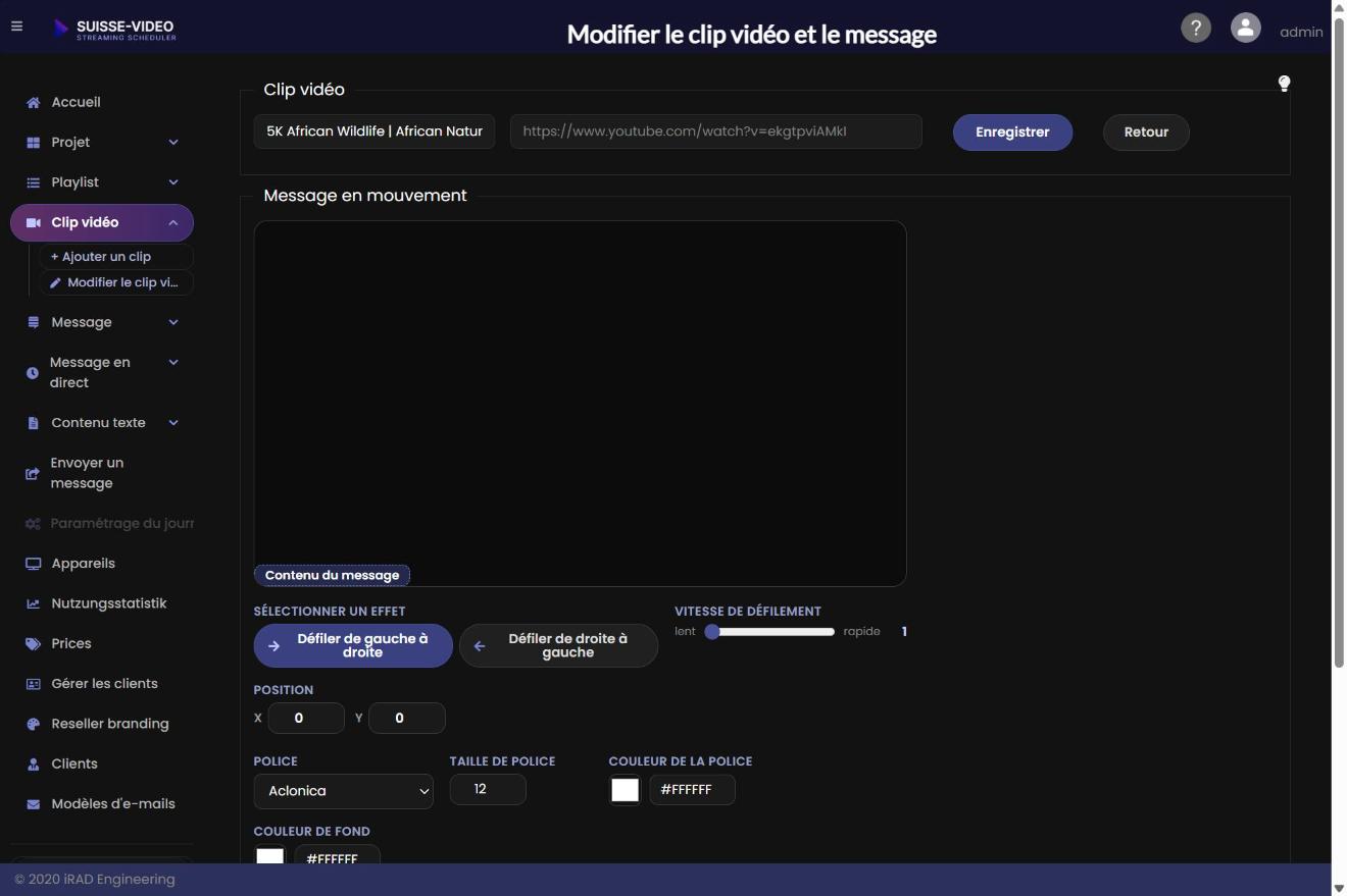 Modifier un clip vidéo