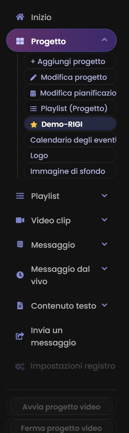 Menu laterale
